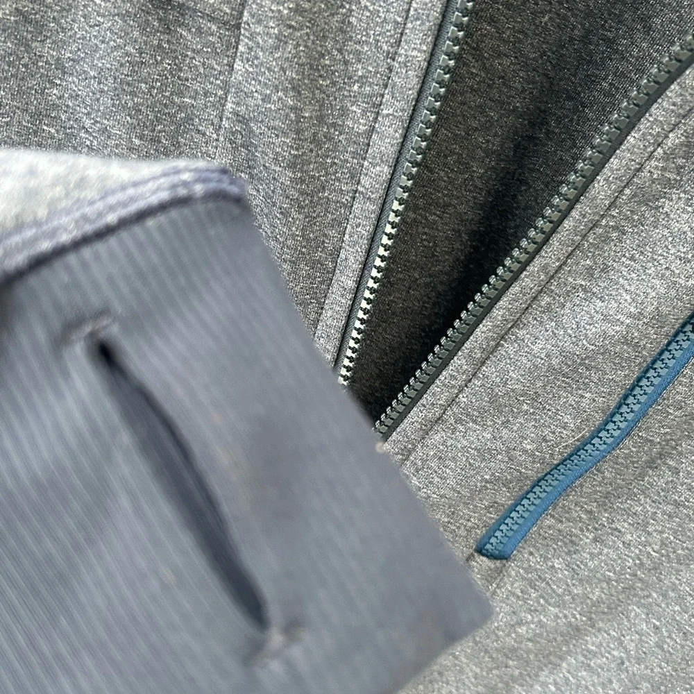 Men's Heathered  Blue Full-Zip Sweater sweatshirt Lululemon size small